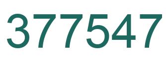 Number 377547 green image