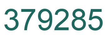 Number 379285 green image