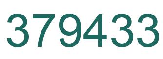Number 379433 green image