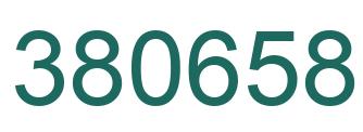 Number 380658 green image
