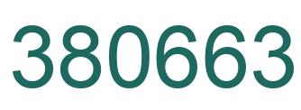 Number 380663 green image