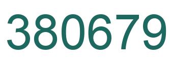 Number 380679 green image