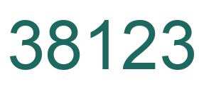 Number 38123 green image