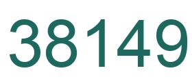 Number 38149 green image