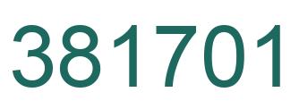 Number 381701 green image
