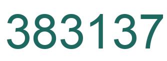 Number 383137 green image