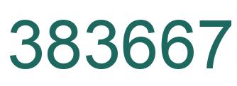 Number 383667 green image