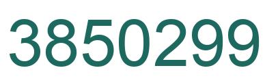 Number 3850299 green image