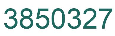 Number 3850327 green image