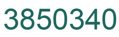 Number 3850340 green image