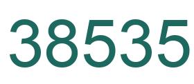 Number 38535 green image