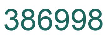 Number 386998 green image