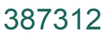 Number 387312 green image