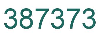 Number 387373 green image