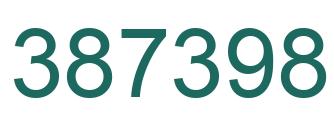 Number 387398 green image