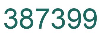 Number 387399 green image