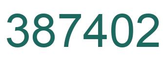 Number 387402 green image
