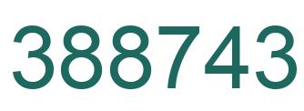 Number 388743 green image