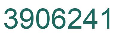Number 3906241 green image