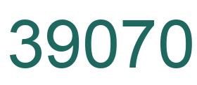 Number 39070 green image