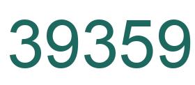 Number 39359 green image
