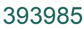 Number 393985 green image
