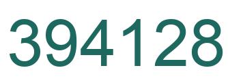Number 394128 green image