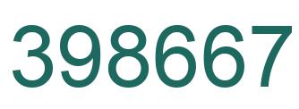 Number 398667 green image