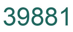 Number 39881 green image