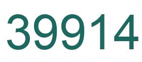 Number 39914 green image