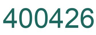Number 400426 green image