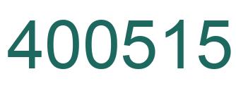 Number 400515 green image