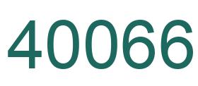 Number 40066 green image