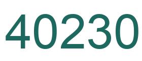 Number 40230 green image