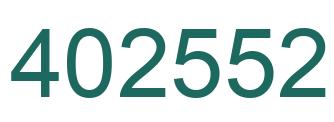 Number 402552 green image