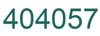 Number 404057 green image