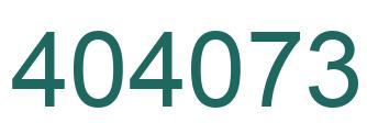Number 404073 green image