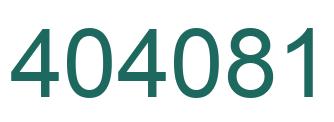 Number 404081 green image