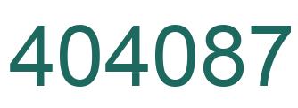 Number 404087 green image