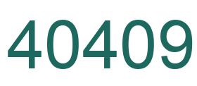 Número 40409 imagen verde