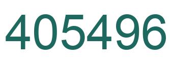 Number 405496 green image
