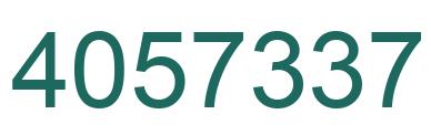 Number 4057337 green image