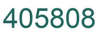 Number 405808 green image