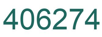 Number 406274 green image