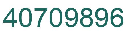 Number 40709896 green image