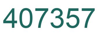 Number 407357 green image