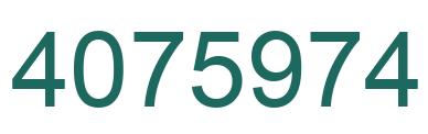 Number 4075974 green image