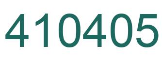 Number 410405 green image