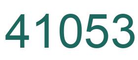Number 41053 green image