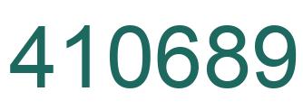 Number 410689 green image